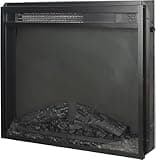 23 Inch Ultra Thin Electric Fireplace Insert, 5000 BTU Adjustable Heater with Realistic Log Flame, Remote Timer, Overheat Protection, CSA/UL Certified for Indoor Freestanding