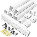 WISSCOOL 3" 10 Ft Mini Split Line Set Cover with Flexible Duct, PVC Mini Split Cover Kit for Central AC Heat Pumps Systems Tubing Cover