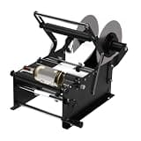 Manual Round Labeling Machine Adjustable Bottle Label Applicator with Handle for Round Glass Plastic Metal Bottle Diameter 0.59-4.72 inches