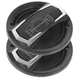 SHINEOFI 1 Pair 6 Inch Car Audio Speaker Coaxial Component Speaker System 35w Normal 600w Quick Installation Superior Sound Quality Black