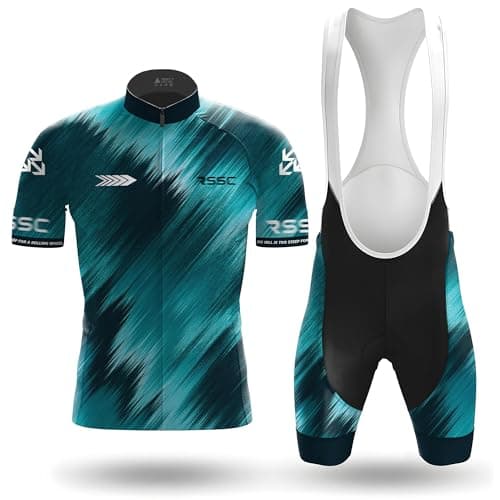 Cycling Jersey Men Bike Jersey Cycling Kit Men Bike Set Cycling Set Slim Fit Bike Jersey Cycling Bib Bicycle Shorts Jersey (Blue, M)
