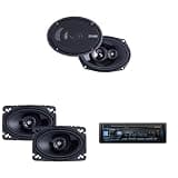 Alpine UTE-63BT Mech-Less Bluetooth Receiver w/Power Reference PRX 4x6 & 6x9 Speakers
