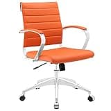 Modway Jive Ribbed, Mid Back Office Chair, Orange