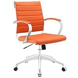 Modway Jive Ribbed, Mid Back Office Chair, Orange