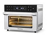 Beelicious 32QT Extra Large Air Fryer, 19-In-1 Air Fryer Toaster Oven Combo with Rotisserie and Dehydrator, Digital Convection Oven Countertop Airfryer Fit 13" Pizza, 6 Accessories, Stainless Steel