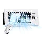 MOTCTQVD Smart Register Booster Fan Fits 4" x 10" Register Holes, 10-Speed Quiet Vent Fan Booster, Smart Thermostat Control for Improves Heating and Cooling with Remote for Floor or Wall Vents