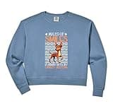 Womens Running with my Cirneco dell'Etna Comfort Colors Crop Sweatshirt