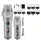 DAXXIN Hair Cutting Tool, Hair Trimmer Set Kit Professional Hair Clipper LED Display Hair Cutting Machine IPX6 Waterproof Barber Set for Men