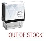 StampExpression - Out of Stock Office Self Inking Rubber Stamp - Red Ink (A-5343)