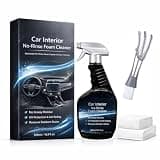 Car Interior No-Rinse Foam Cleaner Kit – 500ml Multi-Surface Cleaner with Cleaning Brush & Towels for Seats, Carpet, Dashboard, Stain Remover, No Greasy Residue