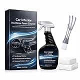 Car Interior No-Rinse Foam Cleaner Kit – 500ml Multi-Surface Cleaner with Cleaning Brush & Towels for Seats, Carpet, Dashboard, Stain Remover, No Greasy Residue