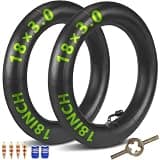 18x3.0 Replacemen Inner Tube, 18 x 3.0 Bikes Tube with Bent Valve Stem Compatible with 18x3.0 18x3.25 18x3.5 E-Bikes Electric Scooters Mopeds Kids Chopper Bikes and Folding Bikes 2 Pcs