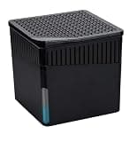 WENKO Cube Dehumidifier with 500 g Block (Calcium Chloride), Refillable, 13 x 13 x 13 cm, Black