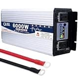 QWEYHNGMO 6000W 8000W Peak Power Inverter Pure Sine Wave DC 12V 24V 48V 60V to AC 110V 220V Car Converter with LCD Display