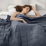 Weighted Idea Weighted Blanket for Adults (Dark Grey,48"x72",15lbs) Cooling Breathable Heavy Blanket with Premium Glass Beads All-Season Soft Thick Blanket