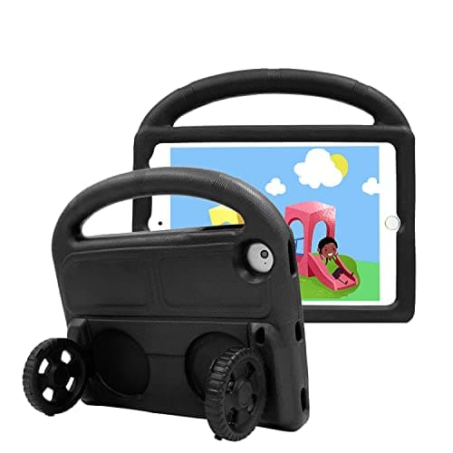 nincyee Kids Tablet Case for iPad Mini 5/4/3/2/1,Eva Heavy Duty Shockproof Cover with Handle,Car Wheel Theme Folding Kickstand Case for Children