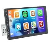 9 Inch Single DIN Car Stereo for Chevy Impala SS 1994-1996, MP5 Multimedia Player with Wireless CarPlay & Android Auto, Mirror Link, FM/RDS Radio, Bluetooth, Steering Wheel Control, Backup Camera