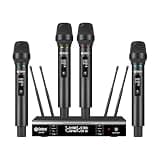 Debra UHF Wireless Microphone System, Lightweight All - Metal Receiver, 300ft Range, Auto Frequency Sync for Karaoke, Stage, Live Stream