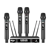 Debra UHF Wireless Microphone System, Lightweight All - Metal Receiver, 300ft Range, Auto Frequency Sync for Karaoke, Stage, Live Stream