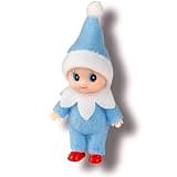 LitoMagic Christmas Baby Elf Doll in Blue Jumpsuit