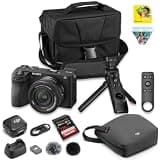 Sony a6700 Mirrorless Camera with 16-50mm II Lens & DJI Mic Mini | 26MP APS-C, 4K 120p, 5-Axis IBIS, AI Autofocus | Pro Creator Bundle: 128GB Card, Case + Corel Software