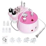 AIMENGXI Diamond Microdermabrasion Machine Professional Plus, 3 in 1 Pink Diamond Dermabrasion Facial Beauty Equipment Skin Care for Vacuum Blackhead Removal & Spray, Suction Power 0-70 cmHg