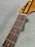 DIY AAAAA 5piece Rosewood 22Fret satin Roasting flame Maple Electric guitar Neck