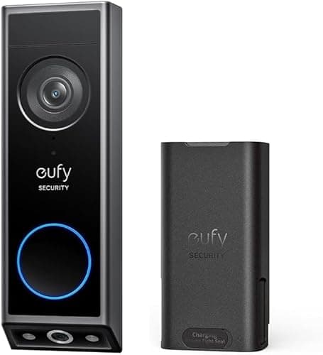 eufy Security Video Doorbell E340 Kit, No Subscription, Dual Cameras, Head-to-Toe View, 2K FHD Doorbell Camera, Two-Way Talk, Delivery Guard, AI Motion Detection, Rechargeable Battery, Built-in 8GB