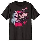Arcane League of Legends Jinx Front & Back Art Adult Black Crew Neck Short Sleeve T-Shirt-XL