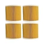 Replace The Filter Element, Compatible For Karcher WD WD2 WD3 WD1 MV3 MV2 Series, Replacement Part For Wet And Dry Vacuum Cleaners(4pcs)