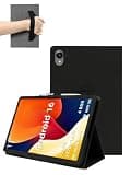 for AOC M21 11 Inch Android 16 Tablet Protective case, ZBAGUG Shockproof PU Protective Cover with Stand, Wristband Strap Magnetic Flip Design, Business & Travel Friendly, Black.