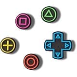 Crocs Jibbitz Video Games Shoe Charm Packs, Neon Gaming Controller, 5-Pack