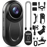 Mini Body Camera 1080P, 512G Thumb Action Camera, Vlogging Cam Portable Camcorder with 360° POV Rotate Clip & Magnetic Clip, Wearable Video Recorder for Traveling/Motorcycle/Pet Walking(No SD Card)