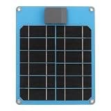 POCREATION Solar Panel Monocrystalline USB Portable Solar 5V 0.83A PET EVA TPT Thin Power Charger for RV Boat Trailer Camping Travel Emergency Use (Blue)