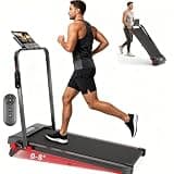 Walking Pad with Handle Bar, Portable Small Treadmill with Handles for Home