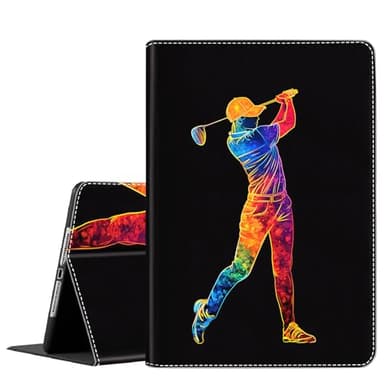 Case for Samsung Galaxy Tab A11+ Plus/A9+ Plus 5G 11 Inch 2025/2023 ,Slim Fit Foldable Standing Cover Case with Auto Sleep/Wake for Samsung A11+/A9+ 11 Inch 2025/2023, Golfer in Action