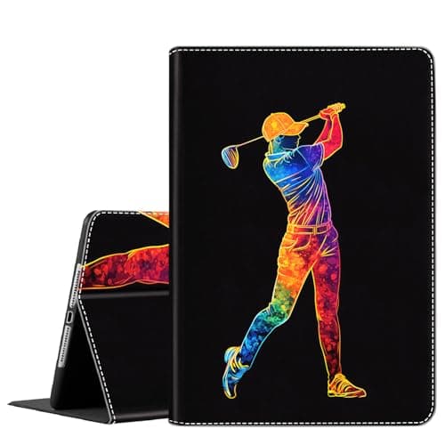 Case for Samsung Galaxy Tab A11+ Plus/A9+ Plus 5G 11 Inch 2025/2023 ,Slim Fit Foldable Standing Cover Case with Auto Sleep/Wake for Samsung A11+/A9+ 11 Inch 2025/2023, Golfer in Action