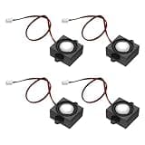 PATIKIL 3 Watt 4 Ohm Mini Speaker, 4PCS Full-Range Mobile Portable Advertising Machine Micro Loudspeaker Connector for Small Electronic Project, Black Silver