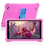 qunyiCO 7 inch Kids Tablet, Tablet for Kids with 32GB, WiFi Camera Bluetooth 2GB RAM Eye Protection HD IPS Touch Screen 1024x600 Kid-Proof Case Parental Control Pink
