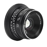 25mm F1.8 Large Aperture Lens, Manual Focus, C Half Frame, Metal Body - High Transparency Coating, Macro, Compatible with Cameras