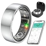 Smart Health Ring for Women Men,Fitness Rings Tracker with Blood Pressure Monitor Heart Rate Blood Oxygen Sleep Monitor IP68 Waterproof Step Counter Calorie Tracker Health Rings for Android iOS Phones