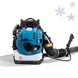 88cc Backpack Leaf Blower, Pure Petrol Snow Blower with 12hp Output, 1.5-Meter Extended Air Duct with Adjustable Height for Lawn Care, Low-Vibration Harness, Clears Leaves, Debris(Red)