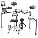 Donner Electric Drum Set for Beginners, Electronic Drum Kit with Quiet Mesh Pads, Bluetooth, Drumsticks, Throne, 5 Pads 3 Cymbals Digital Drum, DED-100(2026)