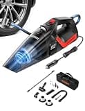 AstroAI 4-in-1 V3 Portable Handheld Car Vacuum Cleaner & Tire Inflator, 150 PSI Portable Air Compressor with Digital Dual Values Display, LED Light, 12V DC, 16.4FT Cord for Cars, Bikes, SUVs
