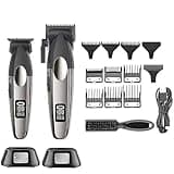 DAXXIN Hair Clippers, 2PCS Professional Combo Hair Clippers Barber Hair Trimmer Beard for Men Electric Cordless Hair Cutting Machine Rechargeable