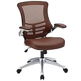 Modway Attainment Mesh Vinyl Modern Office Chair in Tan