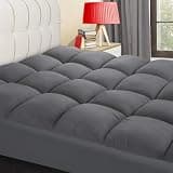 COONP Queen Mattress Topper, Extra Thick Pillowtop, Cooling Plush Mattress Pad Cover Bed Topper Protector with 8-21 Inch Deep Pocket (Grey, Queen)