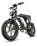 OUXI Electric Bike for Adults, 16" Fat Tire Ebike with 36V 10.4Ah Removable Battery, Moped Style EBike Up to 20MPH, 500W Upgrade Powerful Motor, Ebike for Leisure Riding & Commuting