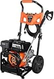 Genkins GPW3200 Gas Powered Foldable Pressure Washer, 3200 PSI 2.5 GPM Power Washer with Soap Tank & 5 Nozzles, Compact Foldable Design