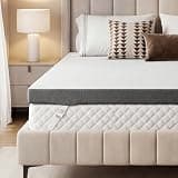 Extra Firm Mattress Topper 4 Inch Twin XL High Density Bed Topper,Extra Support for Pain Relief,Breathable Washable Soft Cover with Anti-Slip Straps,CertiPUR-US Oeko-Tex Certified 38"x 80", White